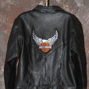 Black leather jacket